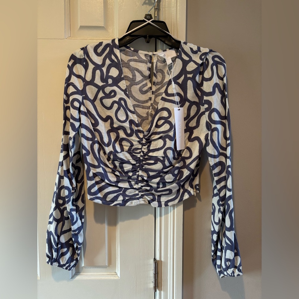 Every Women’s Navy and White Crop Top